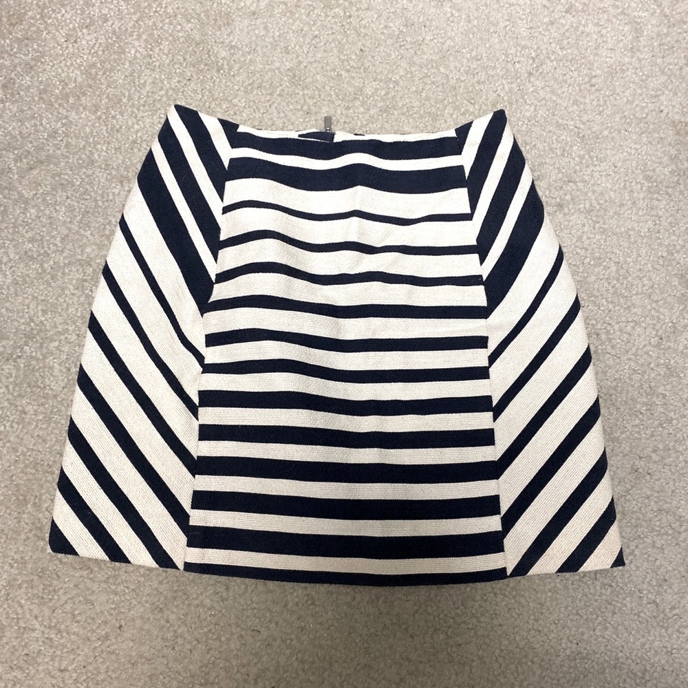H&M navy/cream striped mini skirt